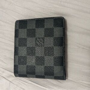 Graphite Checkered Card Holder